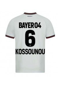 Bayer Leverkusen Odilon Kossounou #6 Jalkapallovaatteet Vieraspaita 2023-24 Lyhythihainen